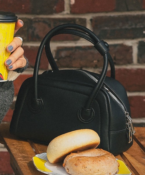 KOBE LETTUCE（コウベレタス）の「ミニボストンハンドバッグ（ハンドバッグ・レディース・ワイン/ブラック/ブラウン・F）」の4枚目の写真