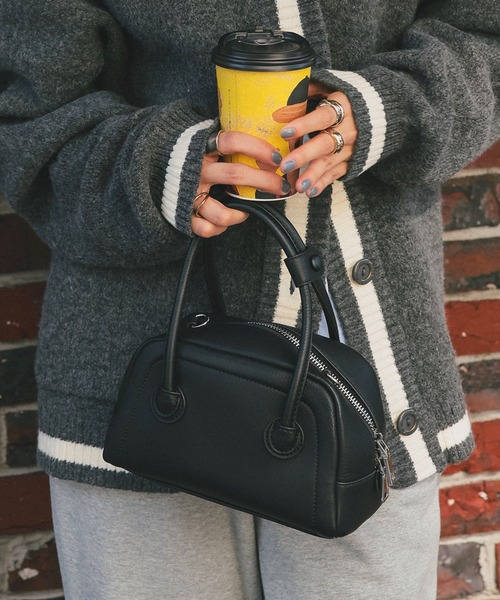 KOBE LETTUCE（コウベレタス）の「ミニボストンハンドバッグ（ハンドバッグ・レディース・ワイン/ブラック/ブラウン・F）」の5枚目の写真