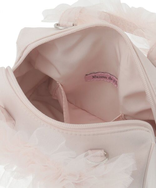 Maison de FLEUR(メゾンドフルール)の「チュールハンドル2Wayボストンバッグ(ボストンバッグ・レディース・ブラック/ピンク・FREE)」の9枚目の写真