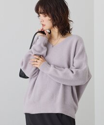 RIVE DROITE | 【抜け感シルエット】ヘアリーウール片畦Vネックニット(ニット/セーター)