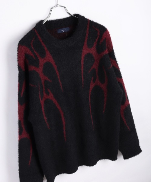赤と黒のニットセーター sサイズ CERCA セーター ニット RS/オーバーサイズ メンズ : ZOZOTOWN Yahoo!店