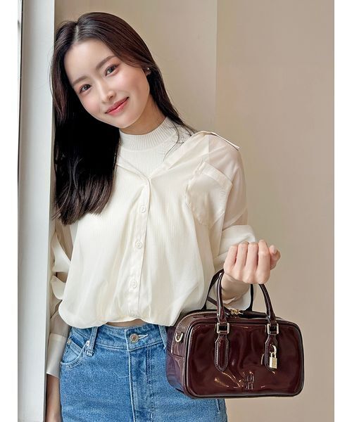 Sustainableシアーシャツドッキングプルオーバー（ニット/セーター