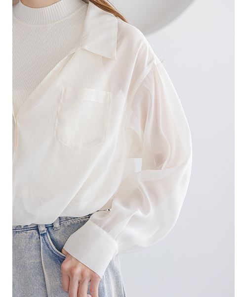 【新品未使用】SNIDEL♡シアープリーツシャツ ライトブルー m31048619059_1.jpg?1736219579