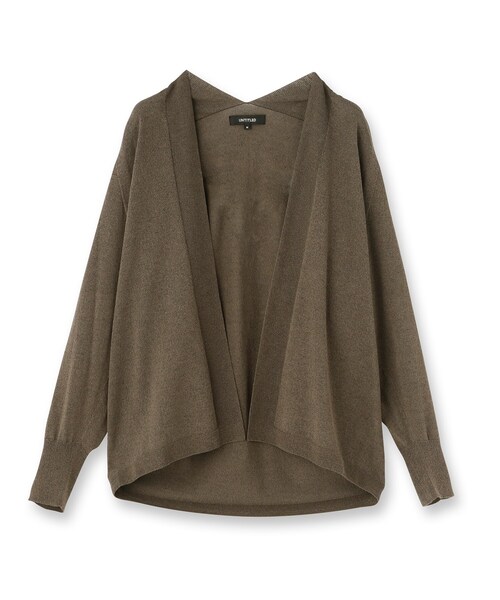 UNTITLED（アンタイトル）の「【きれいめ羽織り/オフィス】釦レスカーディガン（カーディガン/ボレロ・レディース・ブラウン系その他/ブラック・00/02/04/44）」の17枚目の写真