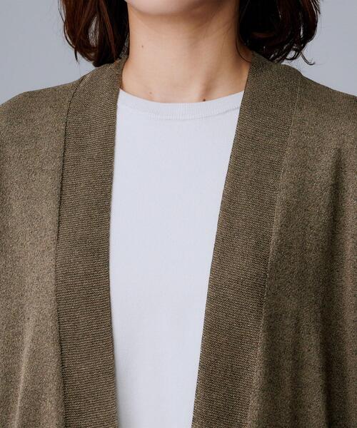 UNTITLED（アンタイトル）の「【きれいめ羽織り/オフィス】釦レスカーディガン（カーディガン/ボレロ・レディース・ブラウン系その他/ブラック・00/02/04/44）」の10枚目の写真