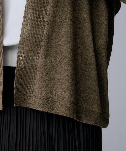 UNTITLED（アンタイトル）の「【きれいめ羽織り/オフィス】釦レスカーディガン（カーディガン/ボレロ・レディース・ブラウン系その他/ブラック・00/02/04/44）」の4枚目の写真