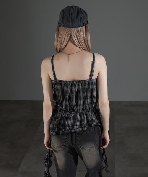 apres jour mignon(アプレジュールミニョン)の「カスケードフリルキャミチュニック【ZOZOTOWN限定アイテム】(チュニック・レディース・ブラウン系その他/ダークブラウン/ブラック・フリー/X-LARGE)」の12枚目の写真