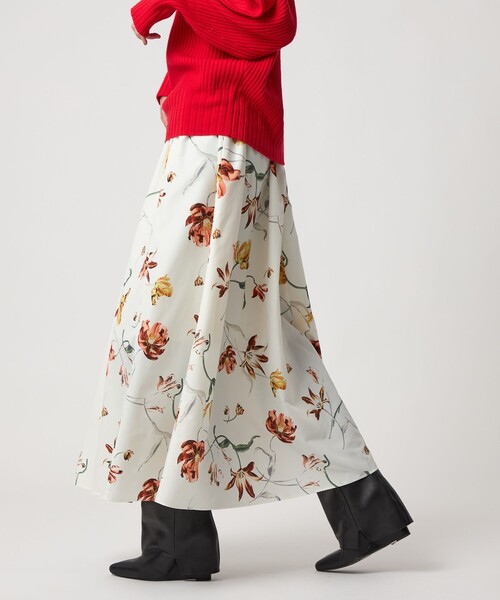 EMMEL REFINES(エメルリファインズ)の「<EMMEL REFINES>EM ミディアムフラワープリント ボリューム スカート(スカート・レディース・オフホワイト/ブラック・M/S/XS)」の13枚目の写真