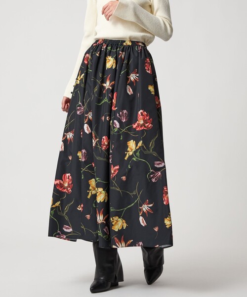 EMMEL REFINES(エメルリファインズ)の「<EMMEL REFINES>EM ミディアムフラワープリント ボリューム スカート(スカート・レディース・オフホワイト/ブラック・M/S/XS)」の20枚目の写真