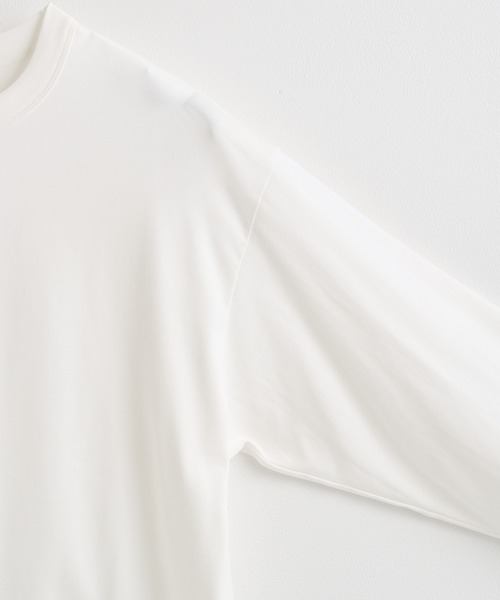 CINOH(チノ)の「【CINOH / チノ】COTTON JERSEY LONG SLEEVE T-SHIRT(Tシャツ/カットソー・メンズ・ブラック/ホワイト/イエロー・48/46/44)」の6枚目の写真