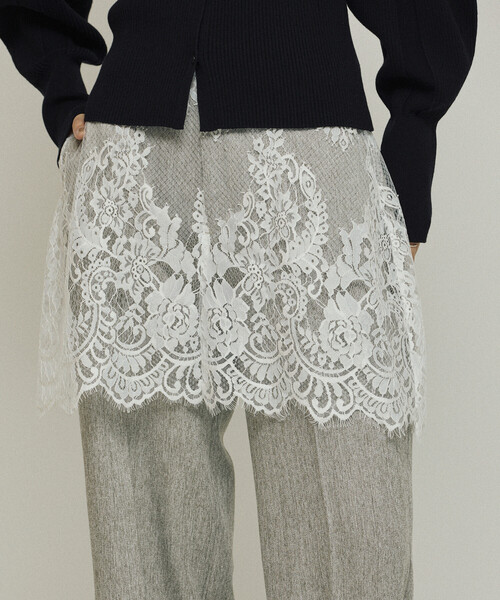 Firsthand（ファーストハンド）の「Firsthand/ファーストハンド レースレイヤードスラックス / センタープレス ワイドスラックス（スラックス・レディース・チャコールグレー/ベージュ・SMALL/MEDIUM）」の11枚目の写真