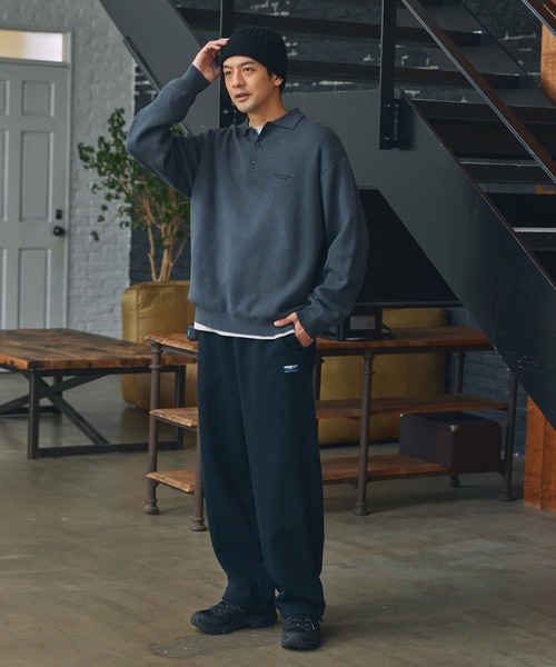 THE CRAFT CREW PRODUCTS(ザクラフトクループロダクツ)の「〈アンチピリング〉オーバーサイズ スウェットライク ウォッシャブル長袖ニットポロシャツ【THE CRAFT CREW PRODUCTS】(ニット/セーター・メンズ・ブラック/ネイビー/モカ/チャコール/アッシュグレー・M/S/L)」の11枚目の写真