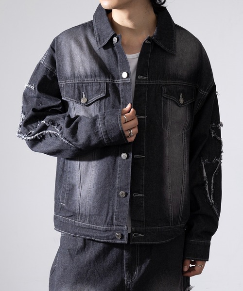 てんてんこ⭐︎ STAMMBAUM ダメージ加工デニムジャケット てんてんこ