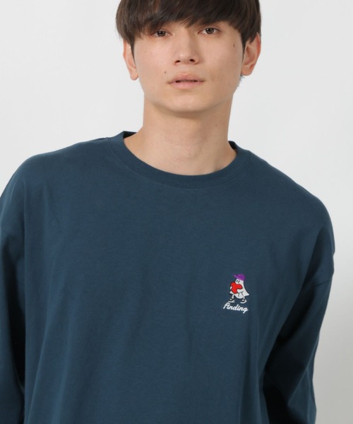 LAKOLE(ラコレ)の「ワンポイントオバケロンT / 592117(Tシャツ/カットソー・メンズ・ホワイト/ネイビー/チャコール・LARGE/MEDIUM)」の3枚目の写真