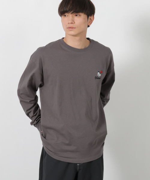 LAKOLE(ラコレ)の「ワンポイントオバケロンT / 592117(Tシャツ/カットソー・メンズ・ホワイト/ネイビー/チャコール・LARGE/MEDIUM)」の2枚目の写真