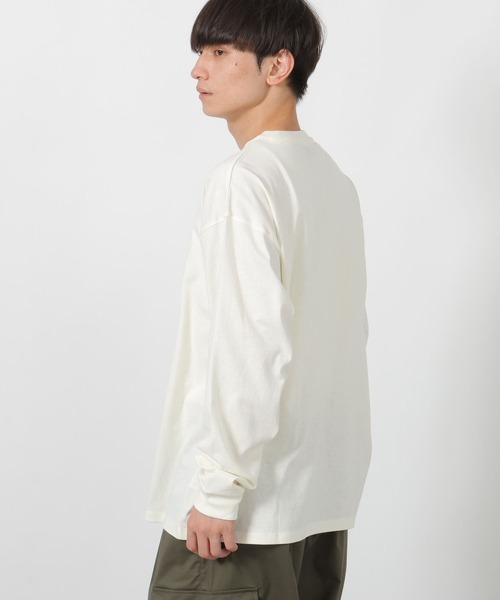 LAKOLE(ラコレ)の「ワンポイントオバケロンT / 592117(Tシャツ/カットソー・メンズ・ホワイト/ネイビー/チャコール・LARGE/MEDIUM)」の5枚目の写真