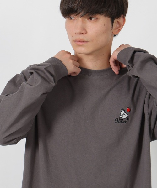 LAKOLE(ラコレ)の「ワンポイントオバケロンT / 592117(Tシャツ/カットソー・メンズ・ホワイト/ネイビー/チャコール・LARGE/MEDIUM)」の9枚目の写真