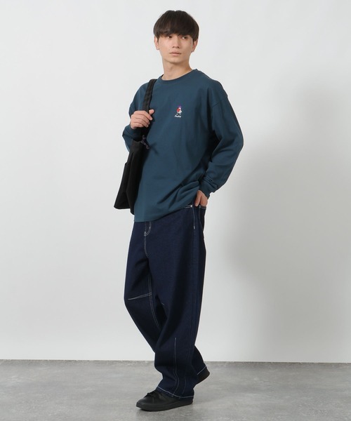 LAKOLE(ラコレ)の「ワンポイントオバケロンT / 592117(Tシャツ/カットソー・メンズ・ホワイト/ネイビー/チャコール・LARGE/MEDIUM)」の10枚目の写真