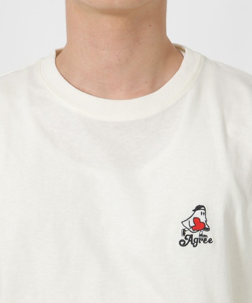 LAKOLE(ラコレ)の「ワンポイントオバケロンT / 592117(Tシャツ/カットソー・メンズ・ホワイト/ネイビー/チャコール・LARGE/MEDIUM)」の16枚目の写真
