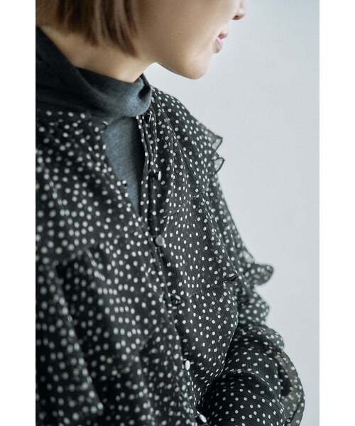一部カラーWEB・一部店舗限定/追加》楊柳フリルブラウス（シャツ