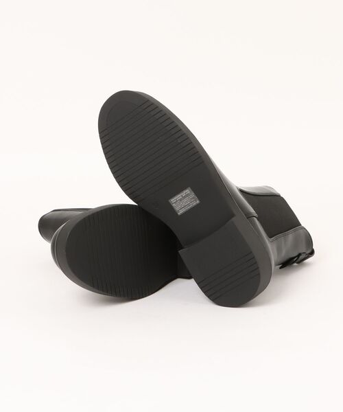 Round About（Bridget Birkin）（ラウンド アバウト）の「【Round About】プルストラップサイドゴアショートブーツ(453002)（ブーツ・レディース・ブラック・38/37/36/39）」の3枚目の写真