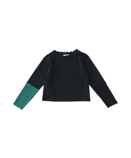 unica（ユニカ）の「カラフルスリーブtee（Tシャツ/カットソー・レディース・ブラック/チャコール/オフホワイト・F）」の13枚目の写真