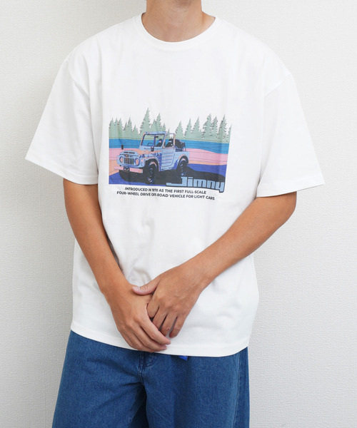 ZIP FIVE(ジップファイブ)の「ヘビーウェイト Jimny ジムニー8 天竺半袖Tシャツ(Tシャツ/カットソー・メンズ・カーキ系/ホワイト/ブラック・MEDIUM/LARGE/X-LARGE)」の1枚目の写真