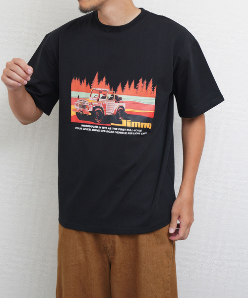 ZIP FIVE(ジップファイブ)の「ヘビーウェイト Jimny ジムニー8 天竺半袖Tシャツ(Tシャツ/カットソー・メンズ・カーキ系/ホワイト/ブラック・MEDIUM/LARGE/X-LARGE)」の2枚目の写真