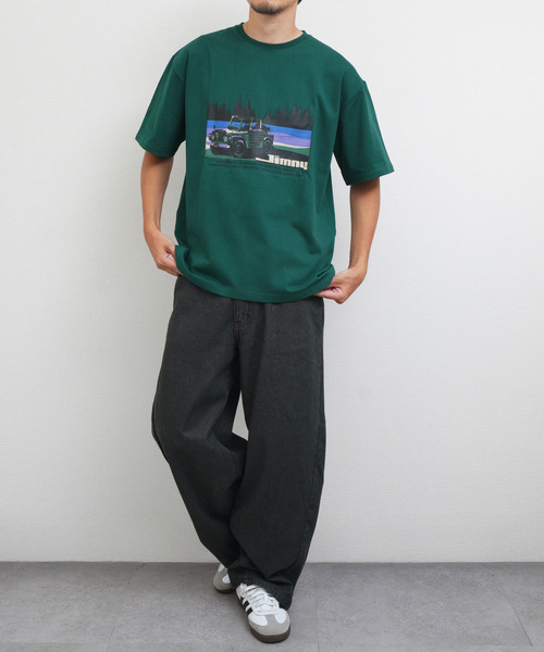 ZIP FIVE(ジップファイブ)の「ヘビーウェイト Jimny ジムニー8 天竺半袖Tシャツ(Tシャツ/カットソー・メンズ・カーキ系/ホワイト/ブラック・MEDIUM/LARGE/X-LARGE)」の11枚目の写真