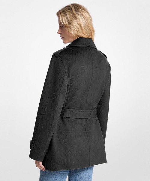 MICHAEL KORS(マイケルコース)の「ショート ベルテッド ウールコート(その他アウター・レディース・ブラック・S/XS/M/XXS)」の2枚目の写真