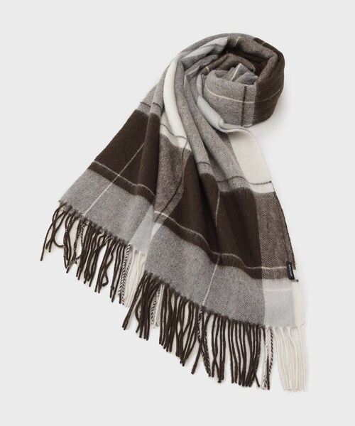 UNTITLED（アンタイトル）の「【名品／定番人気】ウールチェックストール（ストール/ショール・レディース・ベージュ系その他5/ブラウン系その他2/ライトグレー系1・99）」の6枚目の写真