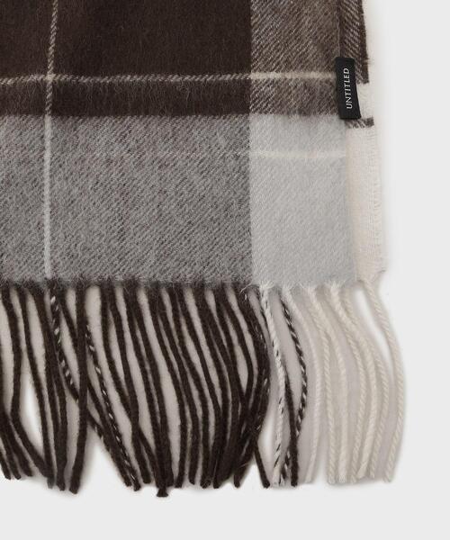 UNTITLED（アンタイトル）の「【名品／定番人気】ウールチェックストール（ストール/ショール・レディース・ベージュ系その他5/ブラウン系その他2/ライトグレー系1・99）」の7枚目の写真