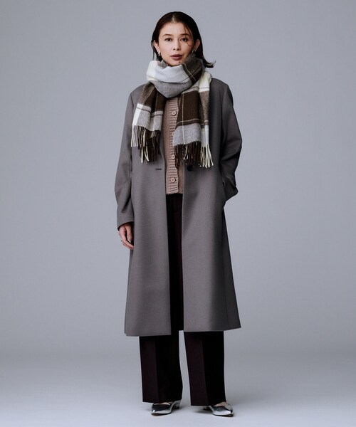 UNTITLED（アンタイトル）の「【名品／定番人気】ウールチェックストール（ストール/ショール・レディース・ベージュ系その他5/ブラウン系その他2/ライトグレー系1・99）」の10枚目の写真