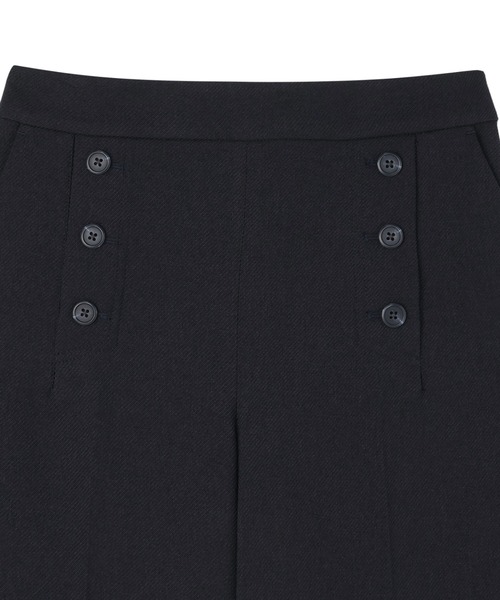 TOKYO SHIRTS（トウキョウシャツ）の「ウーリッシュ素材 セミワイドパンツ セットアップ可能（スラックス・レディース・ネイビー/ブラウン・M/L/LL）」の11枚目の写真