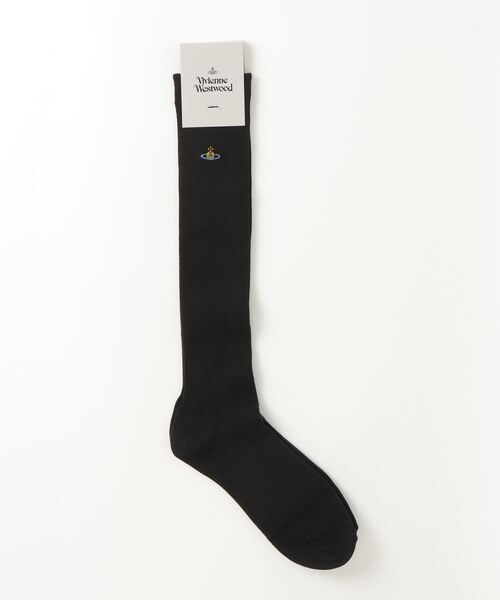 Vivienne Westwood(ヴィヴィアンウエストウッド)の「RIBBED HIGH SOCK(ソックス/靴下・メンズ・ホワイト/ブラック・S)」の2枚目の写真