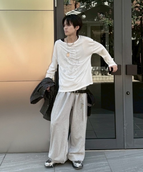 Never mind the XU / Chikashitsu+（ネバーマインド ザ エックスユー / チカシツプラス）の「【nmtc +】vintage cross long sleeve / 【エヌエムティーシープラス】ビンテージクロスデザイン長袖Tシャツ（Tシャツ/カットソー・メンズ・ホワイト・ONE SIZE）」の10枚目の写真