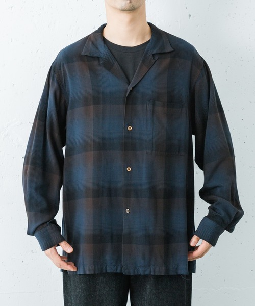 URBAN RESEARCH（アーバンリサーチ）の「new basic　BISHU RAYON CHECK SHIRTS（シャツ/ブラウス・メンズ・ネイビー/ピンク・MEDIUM/LARGE/X-LARGE）」の4枚目の写真