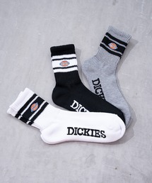 Dickies（ディッキーズ）の「【Dickies】クォーター丈 3Pセット ライン底パイル刺繍 / ディッキーズ / ロゴ ライン入り靴下 / 3足セット（ソックス/靴下）」