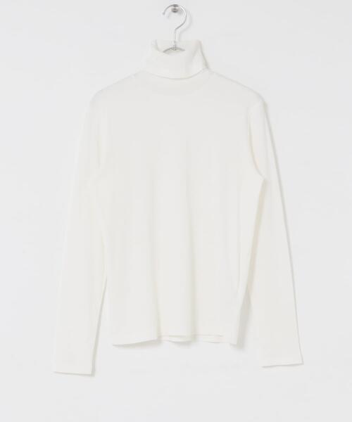 かぐれ(カグレ)の「ハイツイストコットンタートルカットソー(Tシャツ/カットソー・レディース・オフホワイト/ブラック/ミント・FREE)」の4枚目の写真