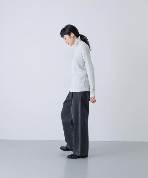 ハイツイストコットンタートルカットソー（Tシャツ/カットソー）｜か