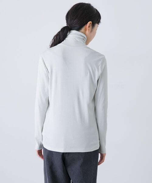 かぐれ(カグレ)の「ハイツイストコットンタートルカットソー(Tシャツ/カットソー・レディース・オフホワイト/ブラック/ミント・FREE)」の13枚目の写真