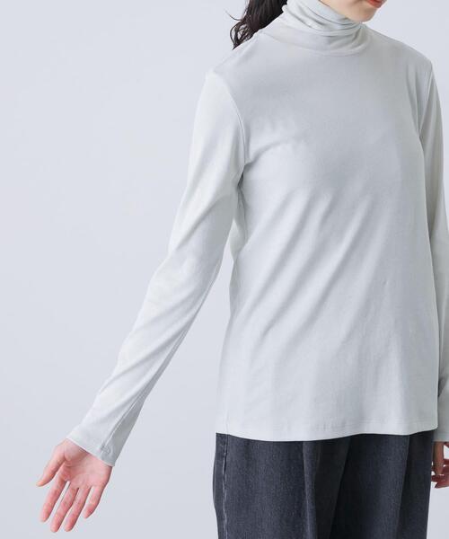 ハイツイストコットンタートルカットソー（Tシャツ/カットソー）｜か