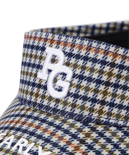 PEARLY GATES(パーリーゲイツ)の「【PEARLY GATES】ガンクラブチェック柄バイザー (UNISEX)(サンバイザー・レディース・ブラウン系その他・FREE)」の4枚目の写真