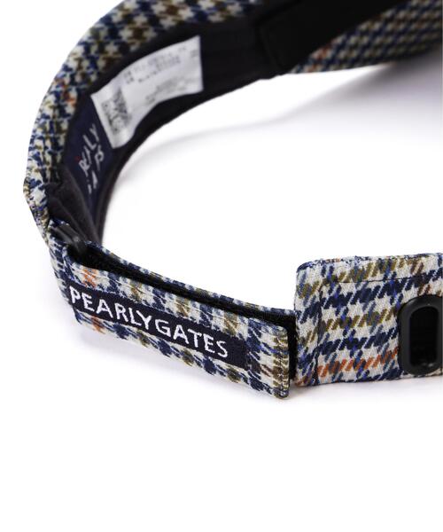 PEARLY GATES(パーリーゲイツ)の「【PEARLY GATES】ガンクラブチェック柄バイザー (UNISEX)(サンバイザー・レディース・ブラウン系その他・FREE)」の6枚目の写真