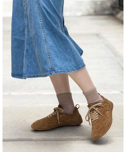 ASH（アッシュ）の「ASH/アッシュ【MIURA】フラットスエードスニーカー 薄底 ブラウン 2.5cmヒール（スニーカー・レディース・ブラウン/グレイッシュベージュ・36/37/38/35/39）」の14枚目の写真