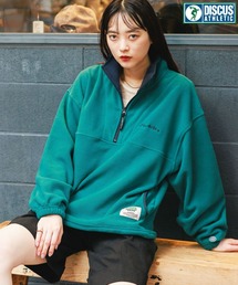 Malbon ハーフジップ スウェット グリーンカラー 美品☘️ 秋冬映え 限定 セール】【SPOC STORE】ワンポイント刺繍 オーバーサイズハーフ