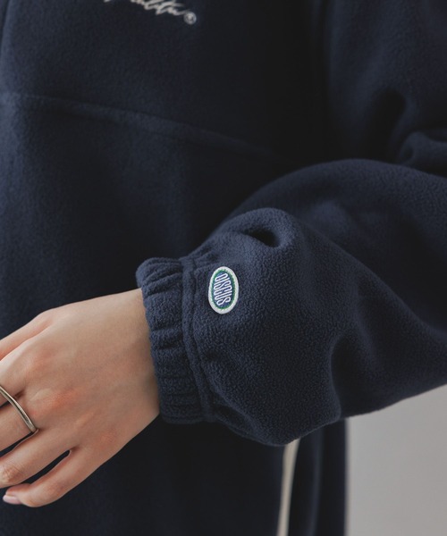 DISCUS ATHLETIC（ディスカス　アスレチック）の「＜DISCUS/ディスカス＞ フリースハーフジップ（スウェット・レディース・ネイビー/オフホワイト/グリーン/ダークブラウン・X-LARGE/LARGE/MEDIUM）」の17枚目の写真