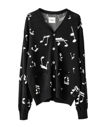TAKAHIROMIYASHITATheSoloIst.（タカヒロミヤシタザソロイスト）の「TAKAHIROMIYASHITATheSoloIst./タカヒロミヤシタザソロイスト. music note pattern cardigan ミュージックノートパターン ウールカーディガン（カーディガン/ボレロ・レディース）」