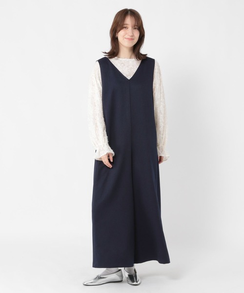 studio CLIP（スタディオクリップ）の「アイロンいらずサロペット《オケージョン2025AW》（その他パンツ・レディース・ブラック/ベージュ系その他/ネイビー・FREE/ﾌﾘｰ(L)/PF）」の13枚目の写真