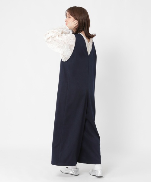 studio CLIP（スタディオクリップ）の「アイロンいらずサロペット《オケージョン2025AW》（その他パンツ・レディース・ブラック/ベージュ系その他/ネイビー・FREE/ﾌﾘｰ(L)/PF）」の18枚目の写真